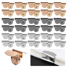 EEEKit 30 Sets Magnetic Snap Buttons for Bags, 14mm No Sewing Snap Fasteners Magnetic Clasp for Handbags Purses Curtain Clothing Leather