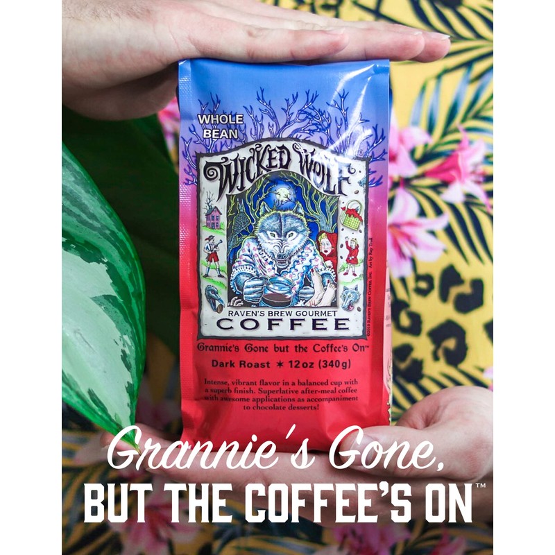 Raven's Brew Coffee Full Bodied Coffee Dark Roast Whole Bean