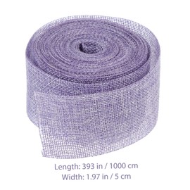 Operitacx 1 Rolle Gurtbandimitat aus Leinen Garnband funkelndes Stoffband gewelltes Band weißes Band Herrscher seidenband ribbon weihnachtsdeko Hanfbänder dekoratives Band betäuben Violett