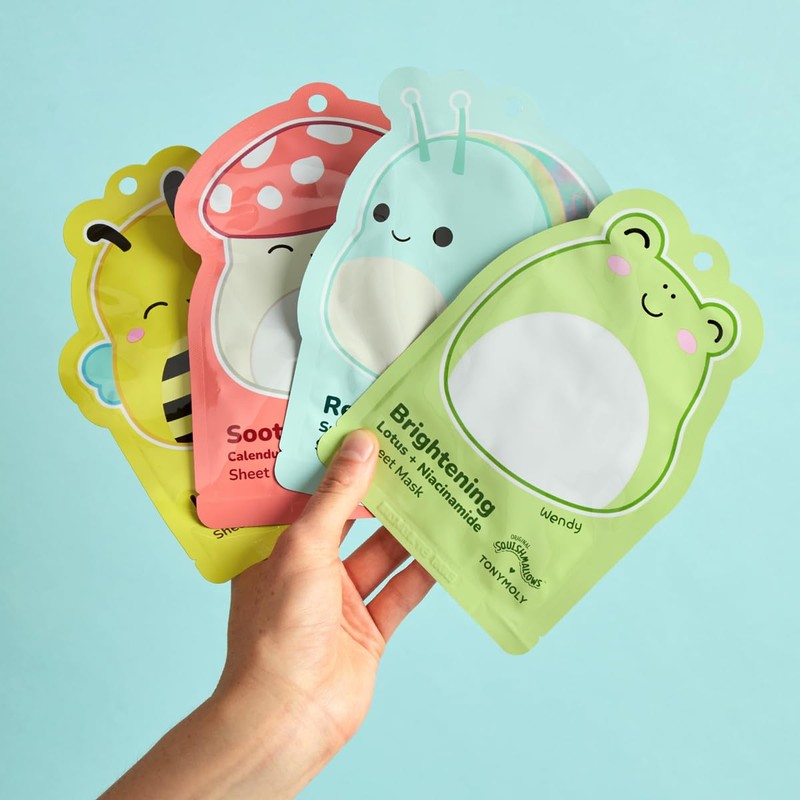 TONYMOLY x Squishmallows Sheet Mask Set – 4-Pack Facial Skincare