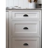 JIASENBAO Black Cabinet Cup Pulls 3" Hole Center 2 Pack