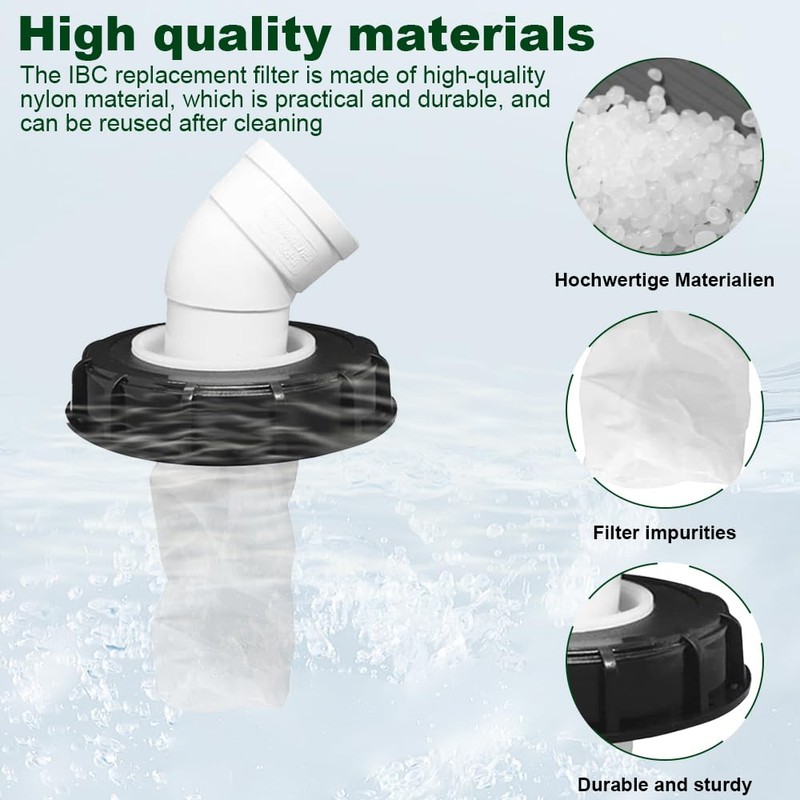 Riisoyu IBC Lid Filter, Nylon Lid with Filter, Washable, 163