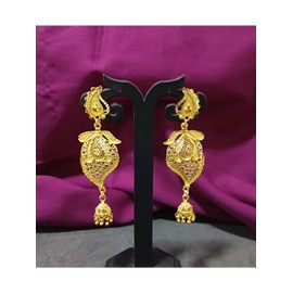 Efulgenz Gold Tone Indian Jewelry for Women Dubai Style Earring Set Indian Gold Tone Jhumki Drop Dangle Earrings Indian Bridal Jewelry for Wedding Bollywood Fashion Jewelry