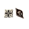 Handcrafted Wooden Block Printing Stamps, Abstract Pattern Design, Set of