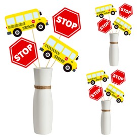 School Bus Centerpiece Sticks Back to School Party Decorations Back to School Table Toppers Centerpieces