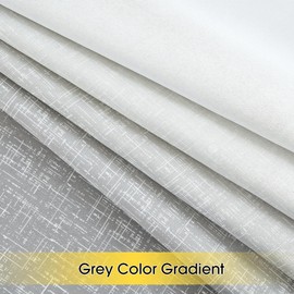 Geomoroccan Ombre 100% Blackout Curtains 72 Inches Long 2 Panels for Bedroom Living Room Grey White Gradient Patterned Room Darkening Thermal Insulated Rod Pocket Window Treatment Drapes