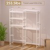 Cozivolife Over The Washer and Dryer Storage Shelf Bamboo,5 Tiers