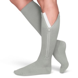 TheraMagic™ Zipper Compression Socks for Men & Women, 20-30mmHg Closed Toe Graduated Zippered Compression Stocking