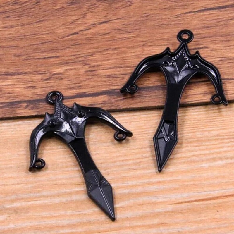 TEAMWILL 10PCS DIY Knight Sword Charms Antique Metal Knife Pendants
