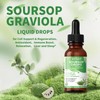 Soursop Graviola Liquid Drops: 1800mg Premium Antioxidant Support for Immune