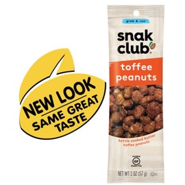 Snak Club Toffee Peanuts, 2 Ounce (Pack of 12)