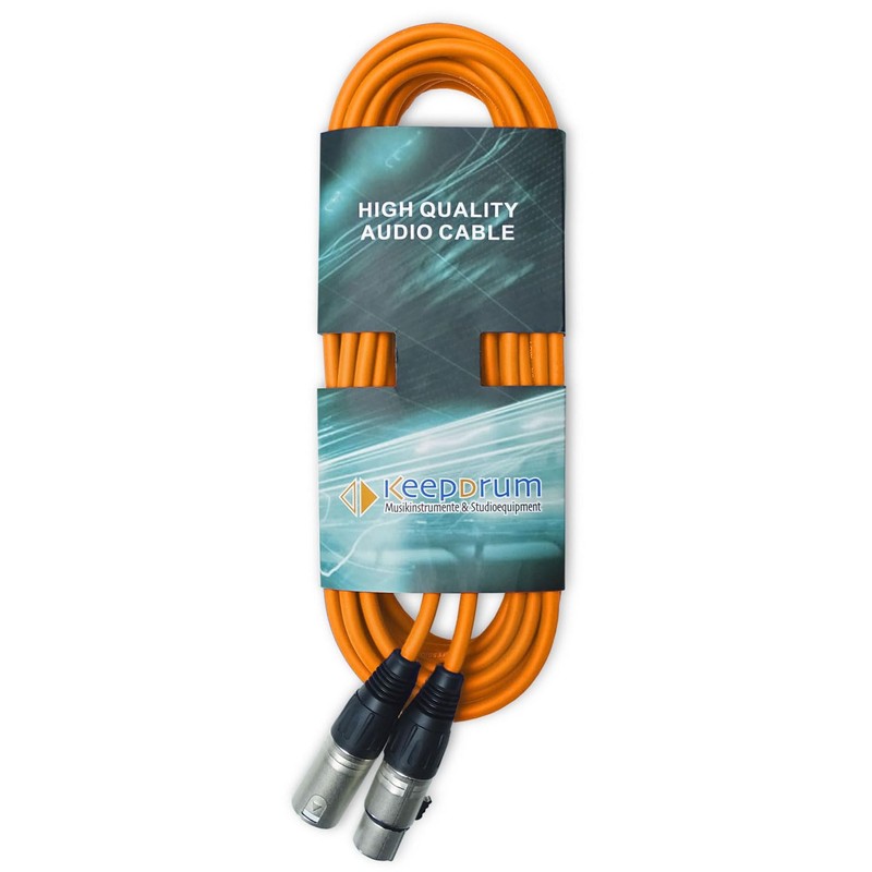 keepdrum MC001xx-6m-or Microphone Cable 3-Pin XLR 6m Orange