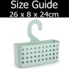plastific Plastic Hanging Shower Basket Bathroom Caddy Basket Organizer (Mint
