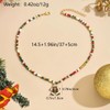 IMINI Cute Snowman Santa Claus ELK Pendant Necklace for Women