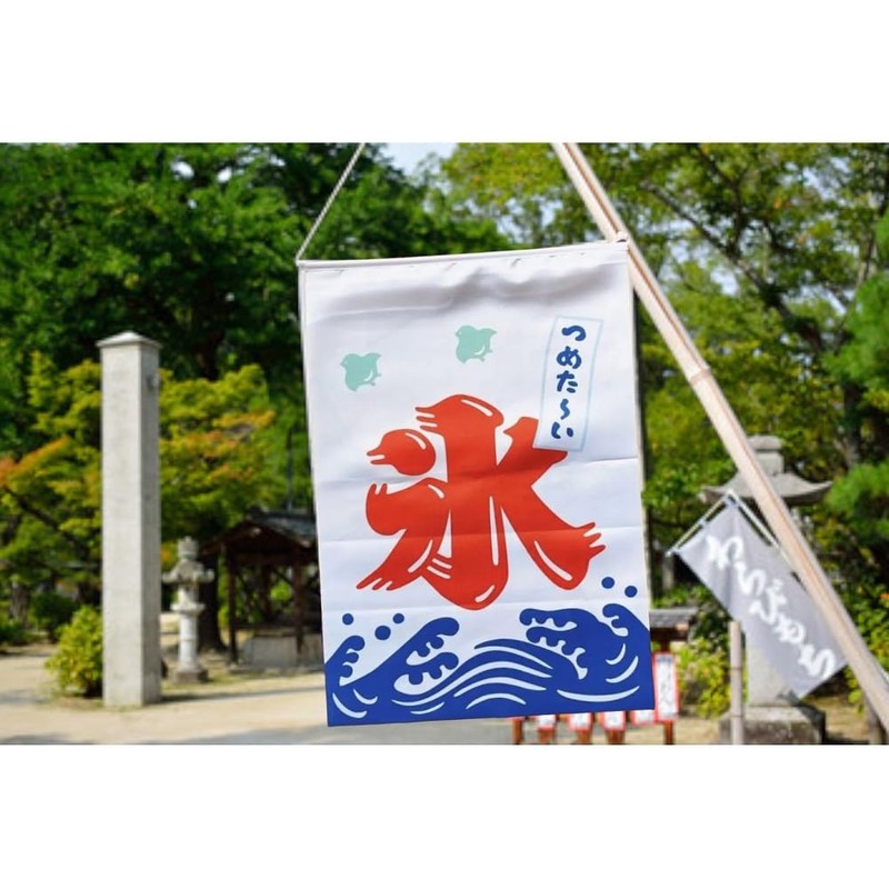 Cold Shaved Ice Tapestry, Ice Flag, Hanging Flag, Store Outside,