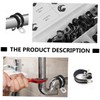LABRIMP 44pcs Stainless Steel Cable Clamps with Rubber Cushion Durable