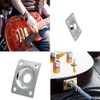 4Pcs Jack Plates Rectangle Guitar Pickup Output Jacks Guitar Jack