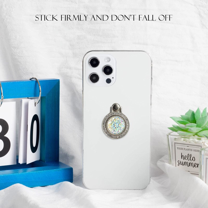[2 Packs] Gemstones Glitter Bling Bling Phone Ring Holder, Sparkle