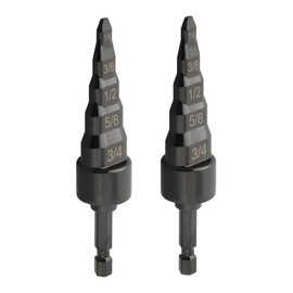 Saipor 2 Pieces 5 in 1 Copper Pipe Expander Tools, Repair Tool Copper Expander Pipe Drill Tool Set Expander 1/4 Inch Hex Shank Copper Pipe Flaring Tool Swage Tube Expander