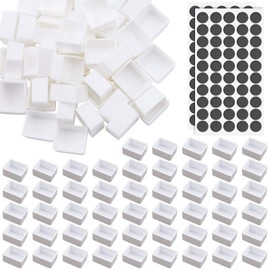 Watercolor Semi Bleach with Magnetic Strip Set Empty White Plastic Empty Artist Painting Kit for DIY Watercolor Oil or Acrylic Painting Travel Tin Palette Art Drawing 100pcs