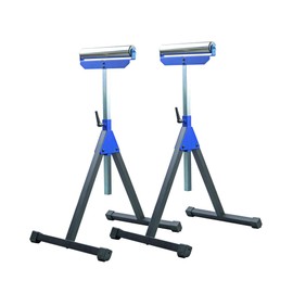 KASTFORCE 2 of Folding Roller Stand, Height Adjustable, Heavy Duty 300 LB Load Capacity Each, Outfeed Woodworking, Folds Flat for Easy Storage, Twin Pack, KF3015