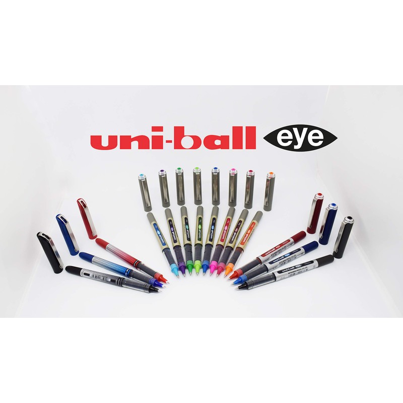 UB-157 Eye Rollerball 5pc Blister Black/Blue/Red Plastic Free Packaging