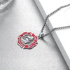 Yorionke Firefighter Gifts Sterling Silver St Florian Firefighter Necklace Religion