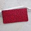 Checkbook Cover - Billfold Wallet - Red and Black Leaf