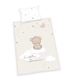 Herding Baby Best Bedding Set, Cotton, Beige/White, 40 x 60 cm, 100 x 135 cm