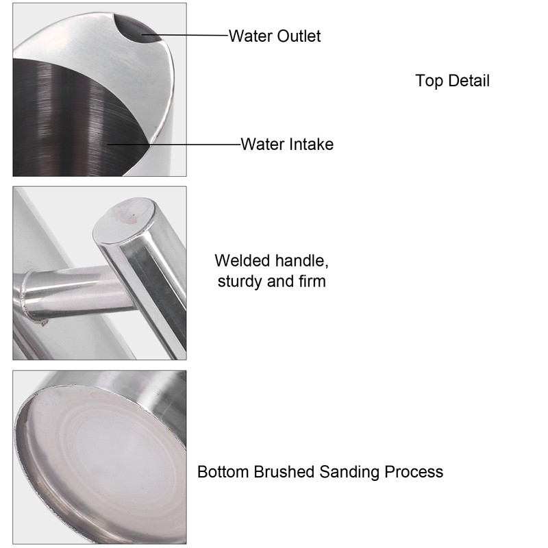 Stainless Steel Water Tie Pot Cold Drinking Pitcher with Ergonomic