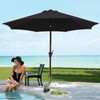 JEAREY 10ft Olefin Patio Umbrellas Outdoor Umbrella with Auto Tilt