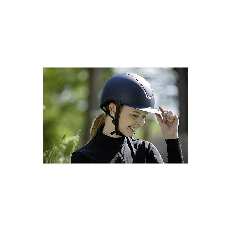 HKM Lady Shield Riding Helmet 9178 Black/Rose Gold Length 58-60