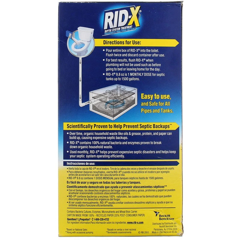 Rid-X 80306 Professional 9.8 oz Septic System Treatment Maintenance (3