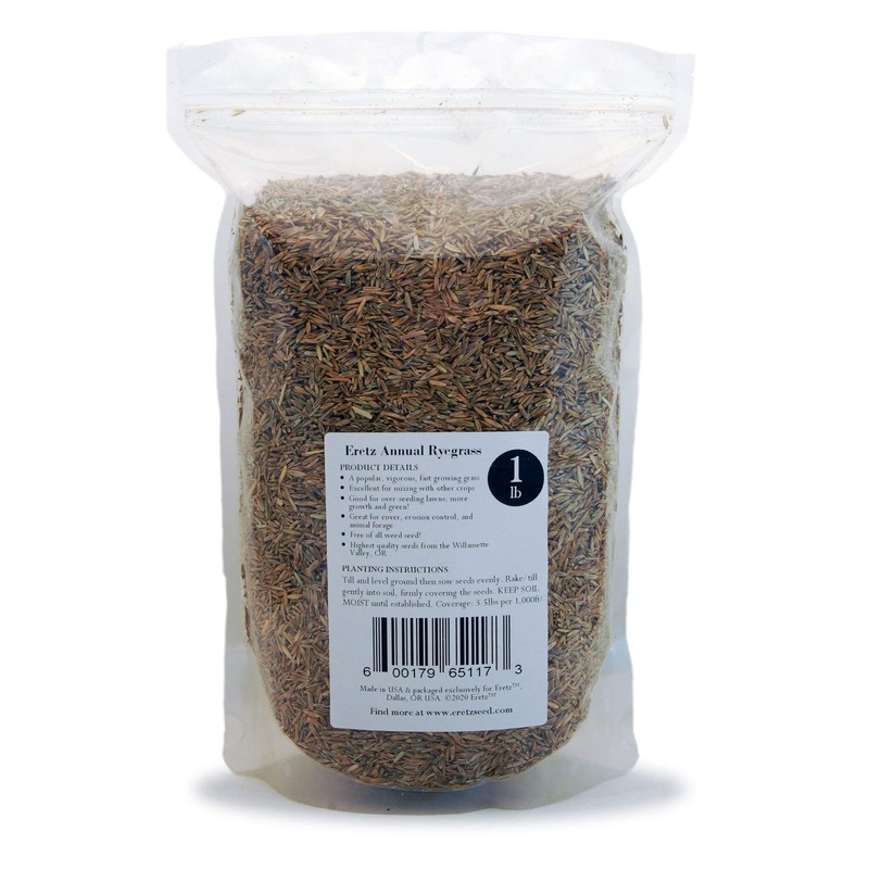 Annual RyeGrass Seed by Eretz - Willamette Valley, Oregon Grown.