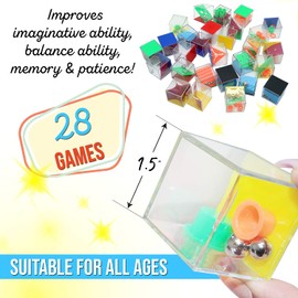 28 PCS Mini Cube Puzzle Box Set | Maze Puzzle Box, IQ Mind Games, Fidget Toys, Brain Teaser Games for Kids and Adults | Party Favors | Stress and Anxiety Relief Toys