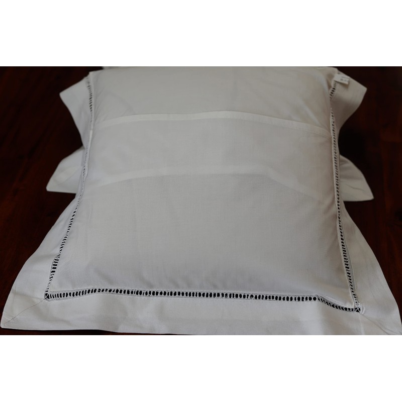 Aude Home Tablecloth White Cotton Hemstitch 85 x 85 cm