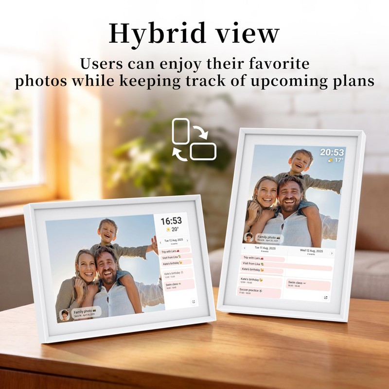 10.1 Inch Digital Calendar & WiFi Digital Photo Frame, Frameo