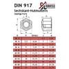 Cap Nuts (Low Shape) - M8 - (Pack of 10)
