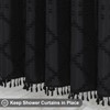 Craidlela Extra Long Black Boho Woven Fabric Shower Curtain with