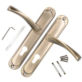 KOTARBAU Door Handle 90 mm PZ Door Handle Patin Door Fitting Door Handle Set Long Plate Door Handle Set Inner Door Exterior Door Handle Gate Fitting