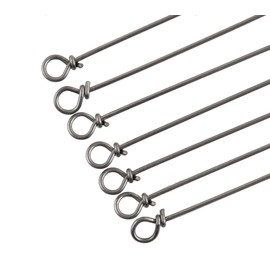 River Guide Supply Looped Spinner Shafts - Wires - Stainless Steel (.024" - 5" 25 Shafts)