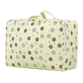 CAPASTEC Storage Bag with Zip, for Clothes, Bedding, Blanket, Clothing Storage, Holiday Bag, 59 x 23 x 40 cm, Beige