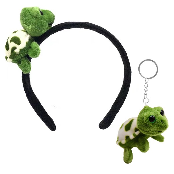 Plush 3D Turtle Headband Personality Funny Turtle Headband Women Animal