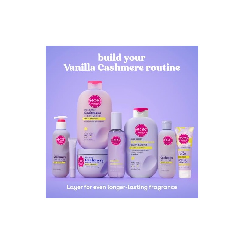 Eos Shea Better Hand Cream Vanilla Cashmere Instant Hydration Lasting