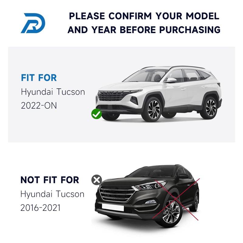 DORENA in-Channel Rain Guards Window Visors Fit for Hyundai Tucson