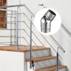 Pack of 2 Stainless Steel Handrail Joint Connectors, Pipe Connector