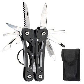 Wlikn Multi-Tool (13-in-1 Mini Size, 2.8 inches (7 cm) After Storage, Multiplier, Multi-functional Pliers, Multi-functional Pliers, Survival Tool, Wire Cutter, Saw, Screwdriver, Bottle Opener, Plier, File, Pocket Tool, Portable Tool Box, Storage Case, St