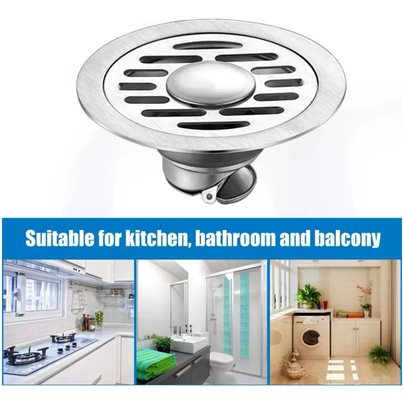 Coladera Baño Acero Inoxidable Anti Olores E Insectos