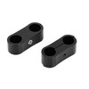 X AUTOHAUX 6pcs Black AN4 11mm Hose Separator Clamp Adapter