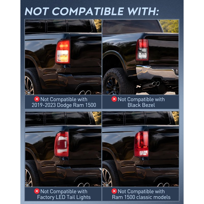 Nilight Taillight Assembly Compatible with 2019 2020 2021 2022 2023